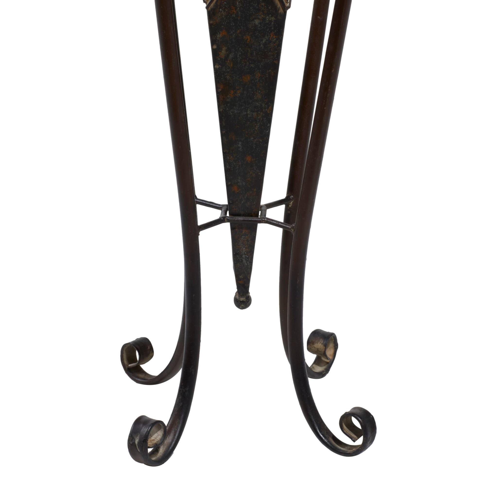 Brown Metal Rustic Planter with Curved Legs Set